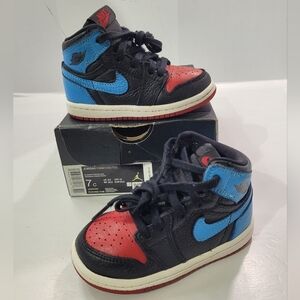 NIKE AIR 1 RETRO HIGH OG UNC TO CHICAGO TODDLER SHOE SIZE 7C CU0450-046